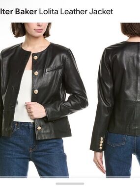 Walter Baker Black Lolita Leather Jacket